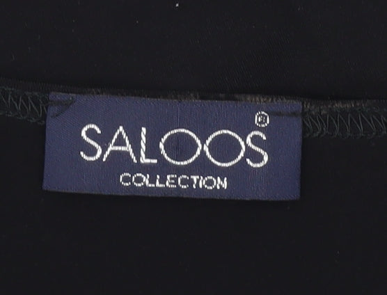 Womens UK Size XL Saloos Collection Black Basic Blouse