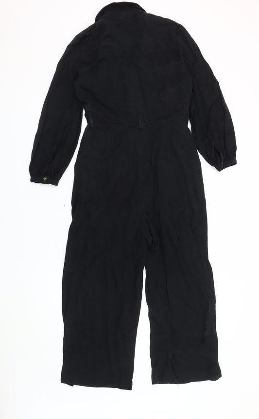 Whistles Women's Black Size 4 Lyocell Jumpsuit