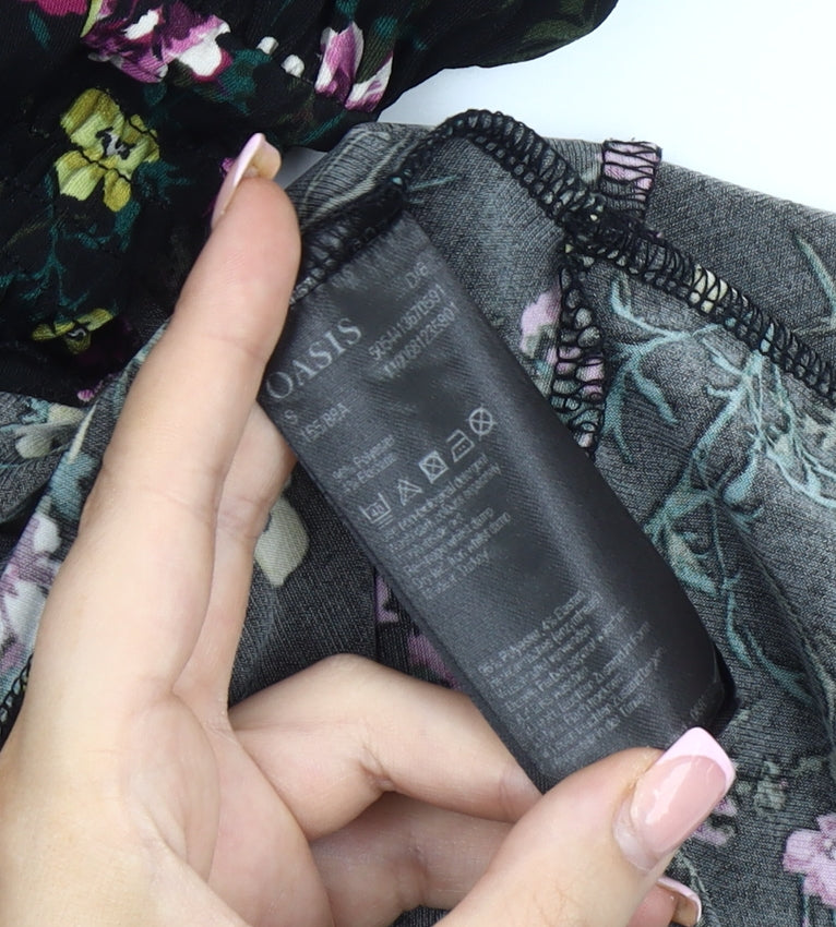 Oasis Women's Multicoloured Floral Fit & Flare Dress S