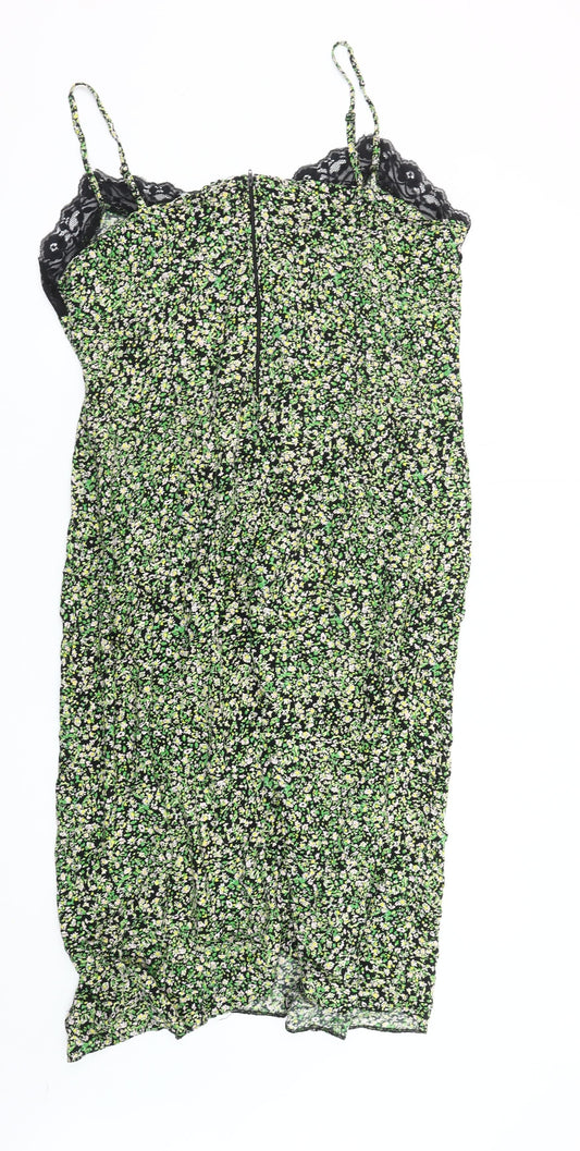 New Look Women's Floral Slip Dress - Multicoloured Viscose 18