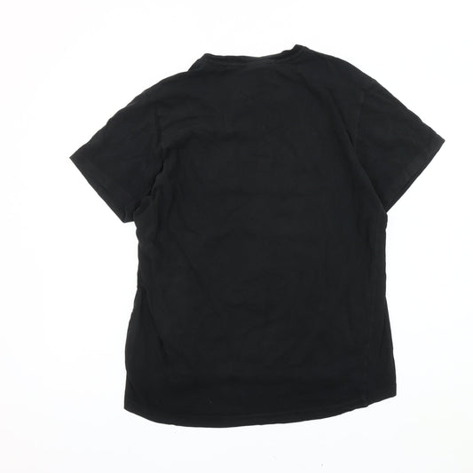 Pierre Cardin Mens Black Graphic T-Shirt, XL