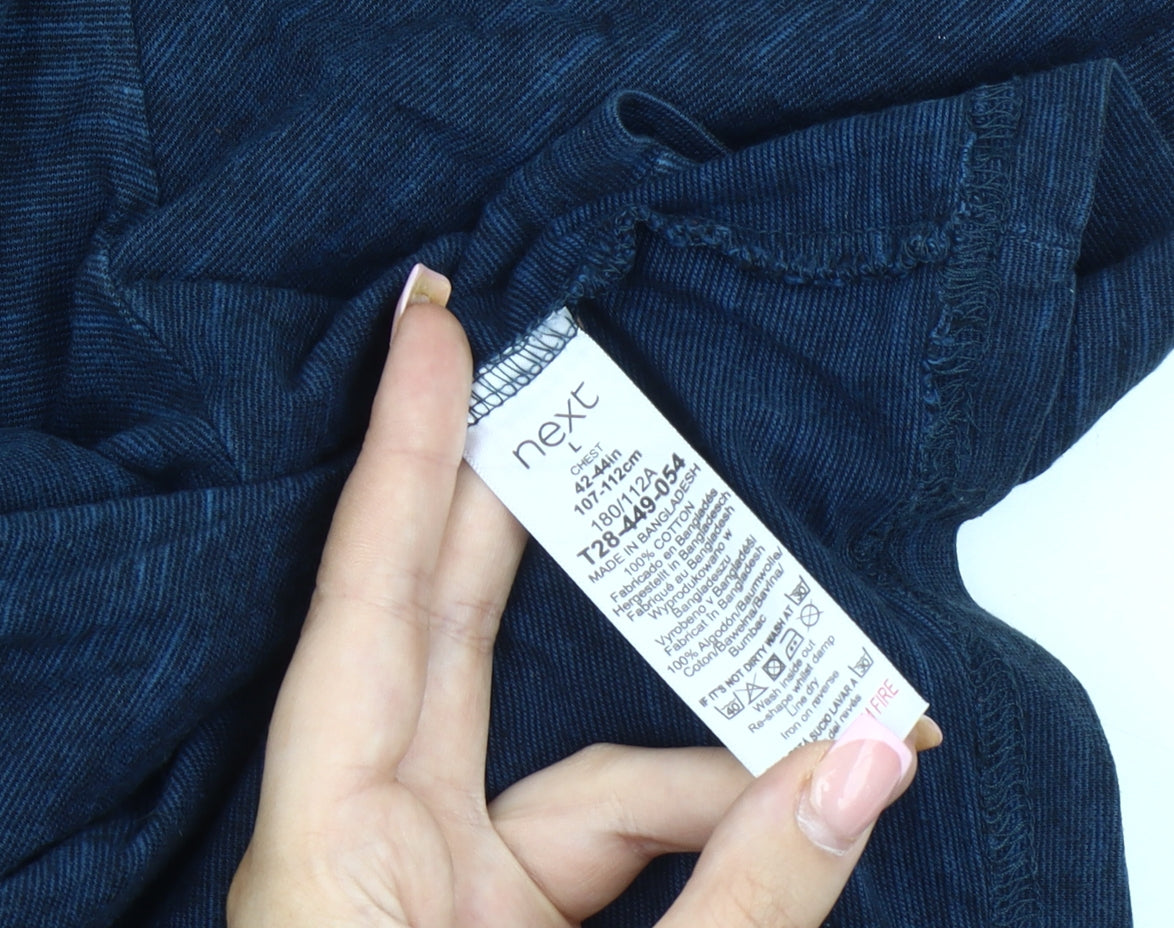 Next Men's Blue Surf Print T-Shirt Size L