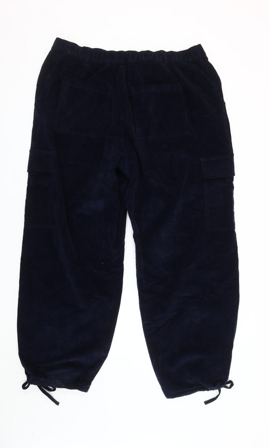 Tu Women's Blue Cargo Trousers, Size 20