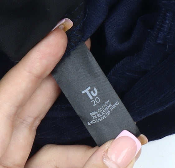 Tu Women's Blue Cargo Trousers, Size 20