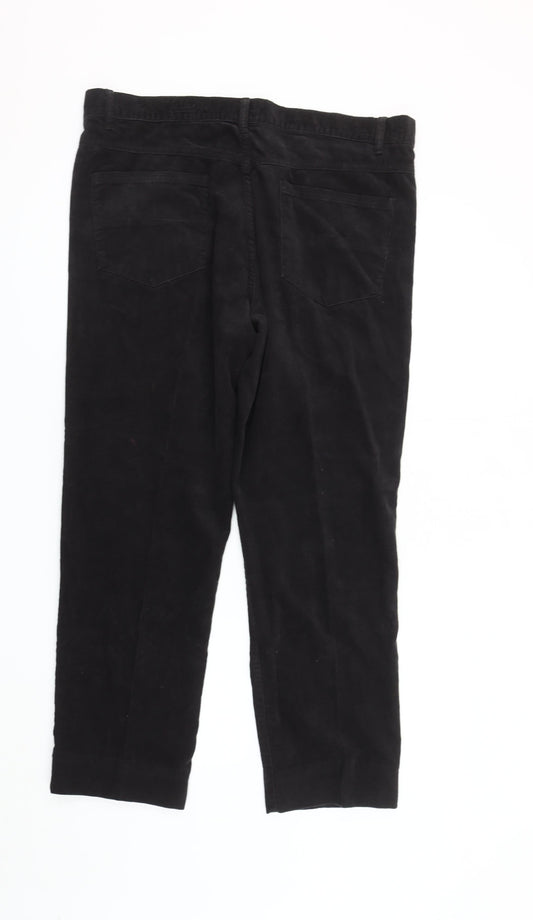 ACW85 Men's Black Corduroy Trousers 36R