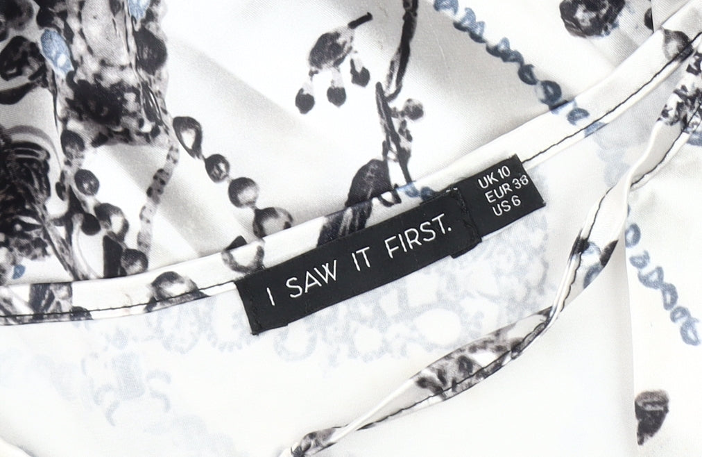 Close-up detail of I SAW IT FIRST Women's Multicoloured Floral Bodysuit, size 10