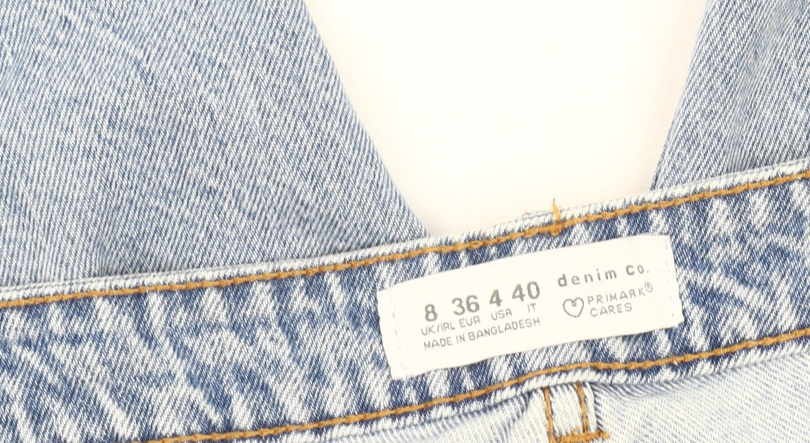 Primark Women's Blue Cut-Off Denim Shorts Size 8