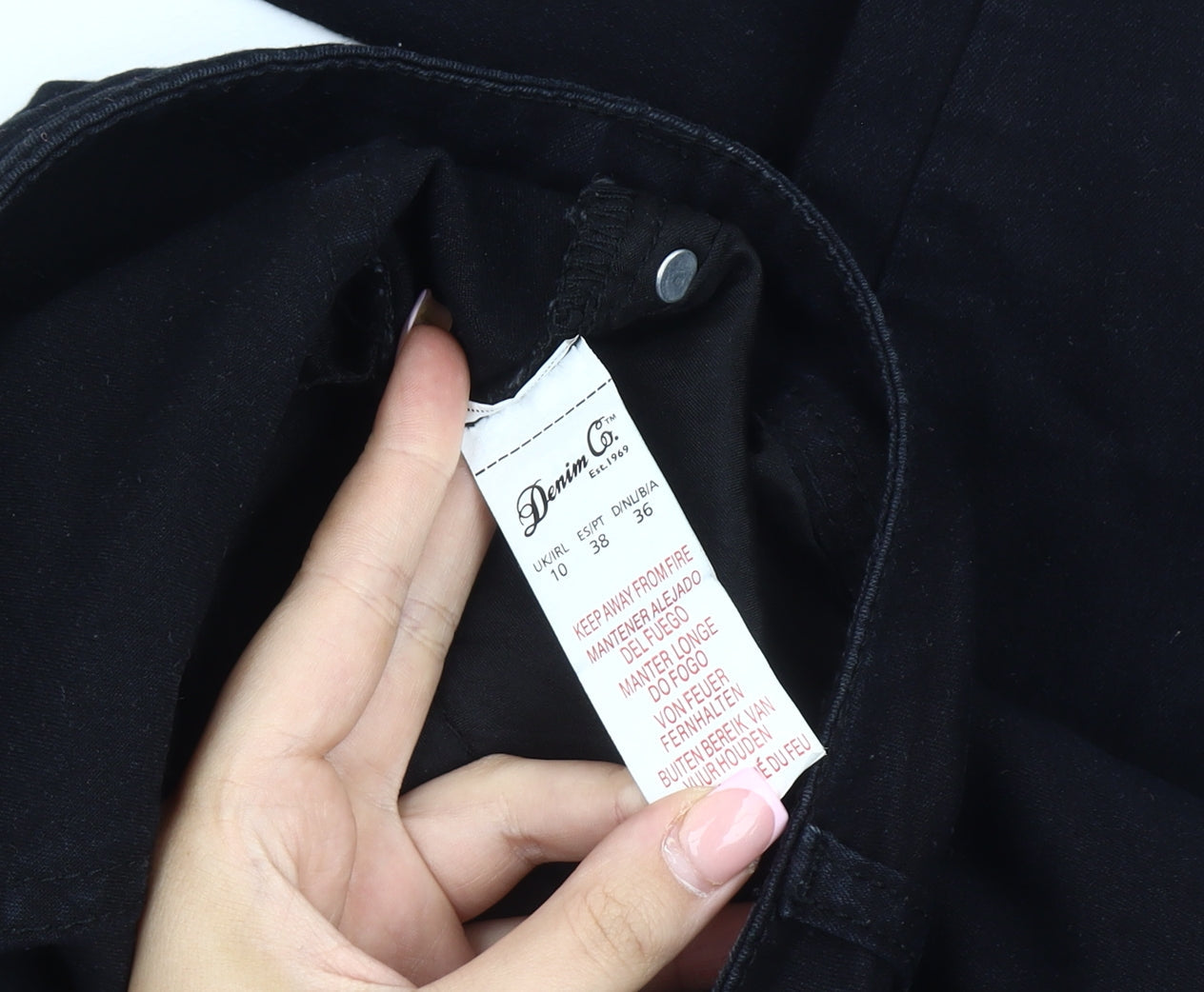 Denim Co. Women's Black Skinny Jeans Size 10