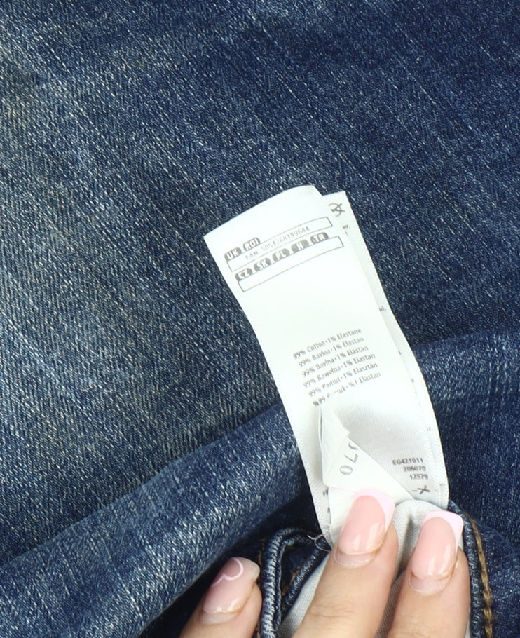 F&F Men's Blue Skinny Jeans Size 36L, Comfortable Denim