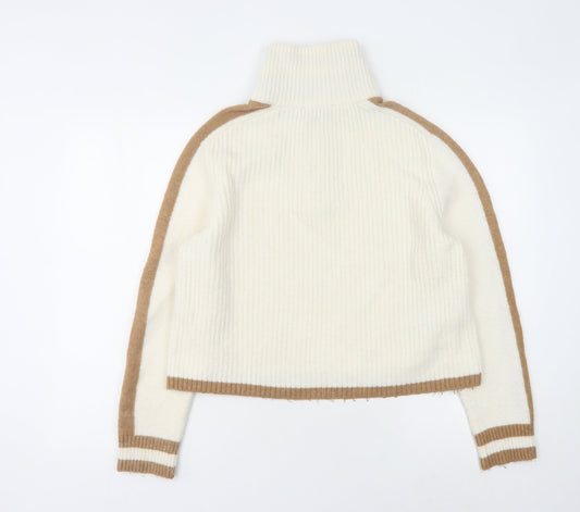 Womens UK Size S MNG Ivory Pullover Jumper