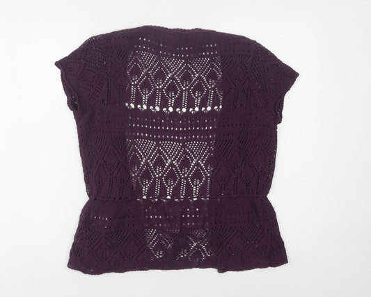 Womens UK Size 14 Dorothy Perkins Purple Cardigan Jumper
