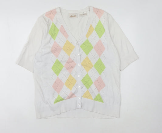Additional front view of EP Pro Multicoloured Cardigan L Argyle