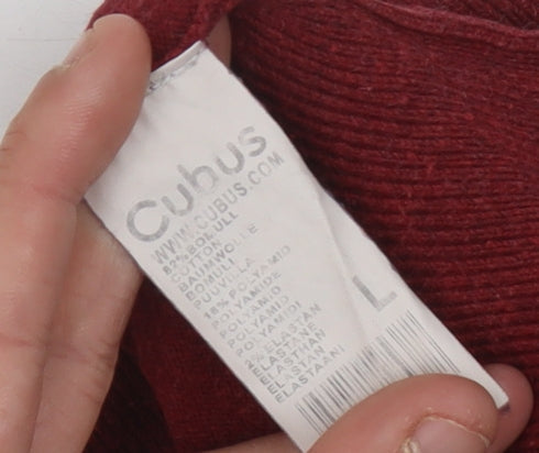 Womens UK Size L Cubus Red Pullover Jumper
