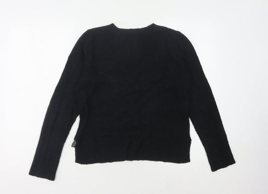 Womens UK Size S Oasis Black Pullover Jumper