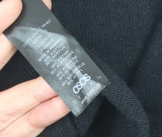 Womens UK Size 12 ASOS Black Cardigan Jumper
