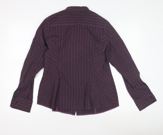 Womens UK Size 16 Marks and Spencer Purple Button-Up