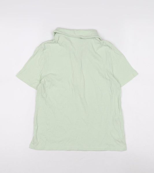 Womens UK Size XS MNG Green Basic Polo
