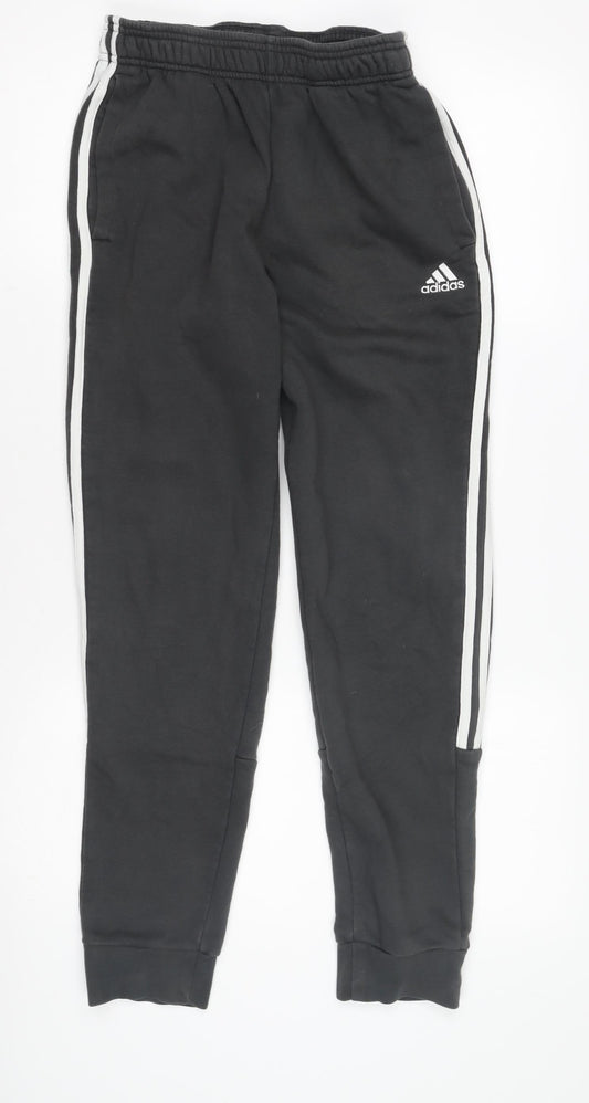 Mens UK Size S adidas-activewear Regular Fit Jogger Black Trousers