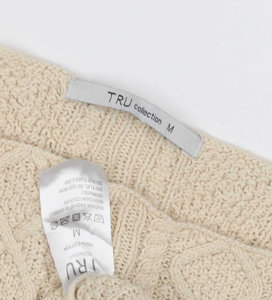 Womens UK Size M TRU collection Beige Pullover Jumper