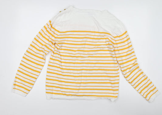 Damart Women's Multicoloured Striped Pullover Jumper - M