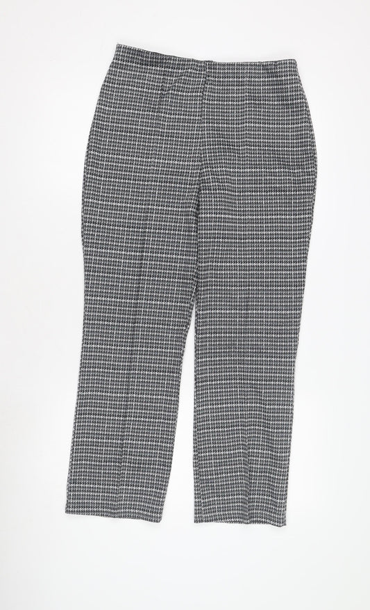 Bonmarché Women's Black Check Trousers Size 10