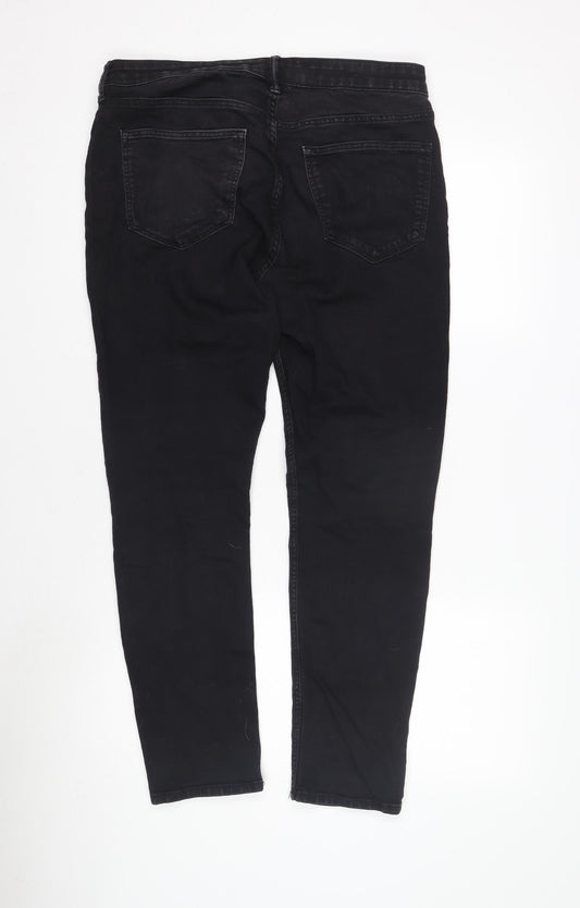 Womens UK Size M Unknown Regular Fit Skinny Black Jeans