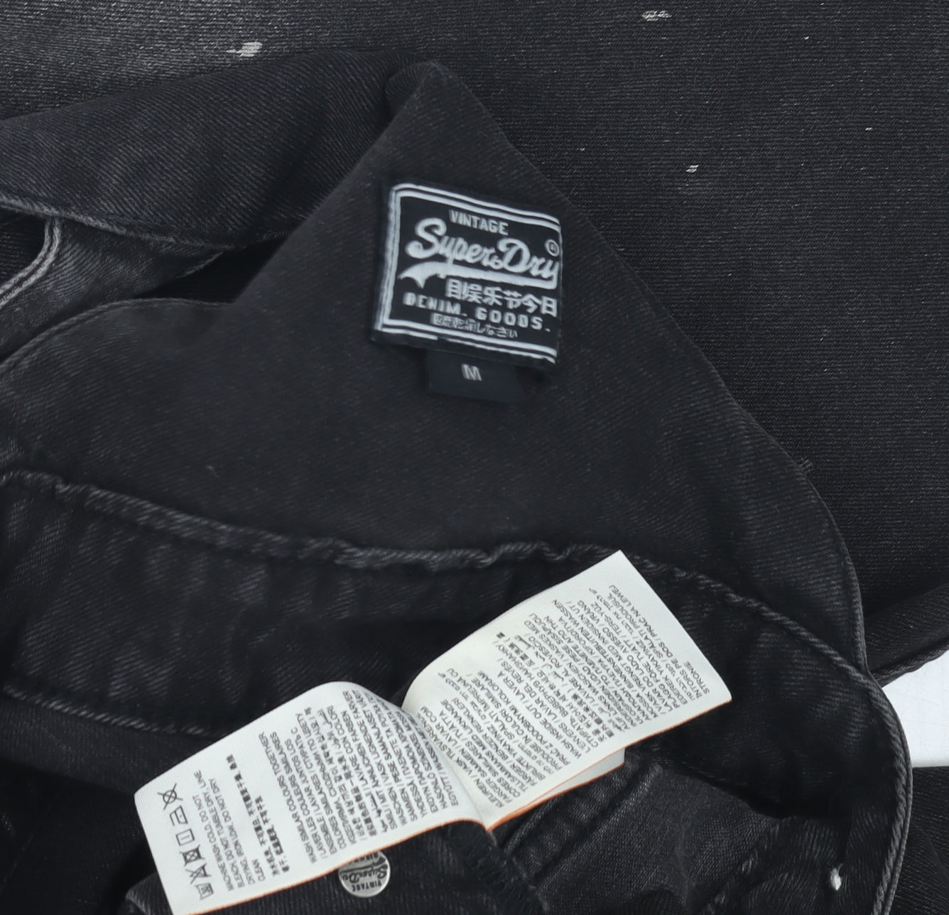 Superdry Women's Black Denim Dungarees M