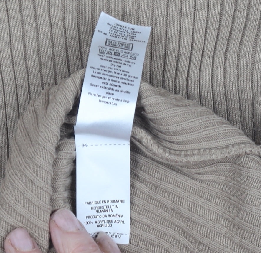 Topman Men's Beige Pullover Jumper, M, Crew Neck