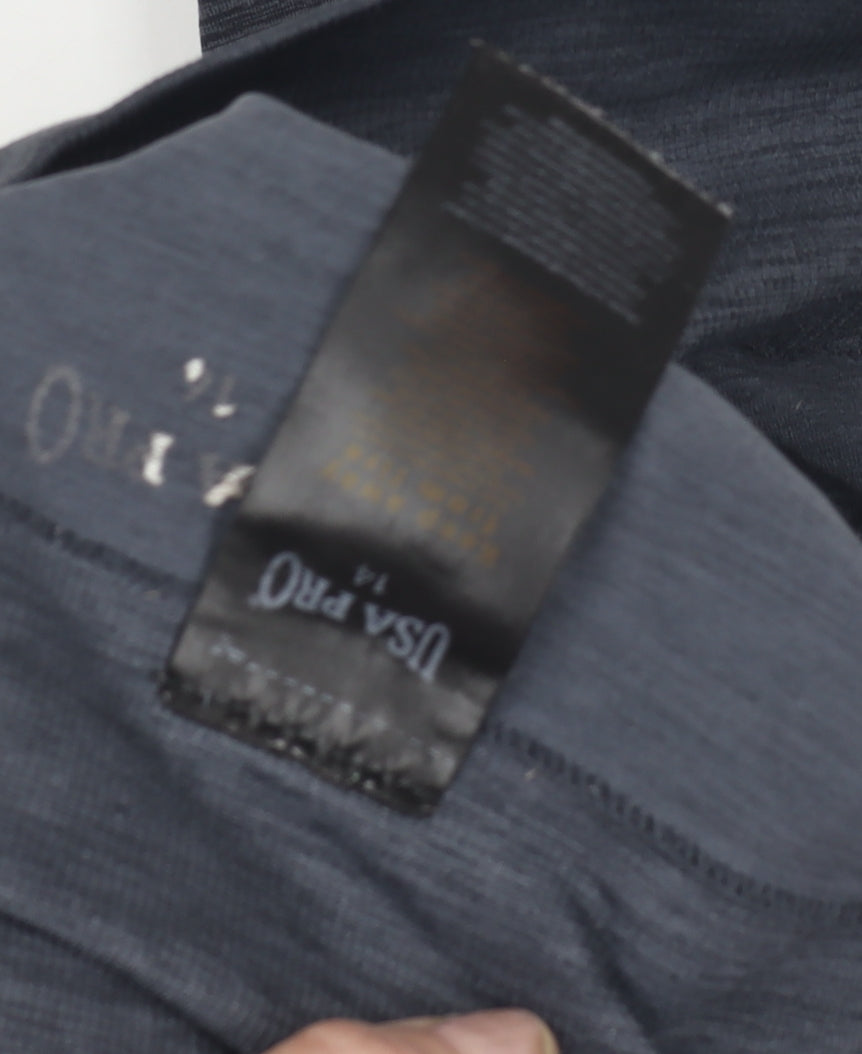 USA Pro Women's Black Cropped Gym Leggings L