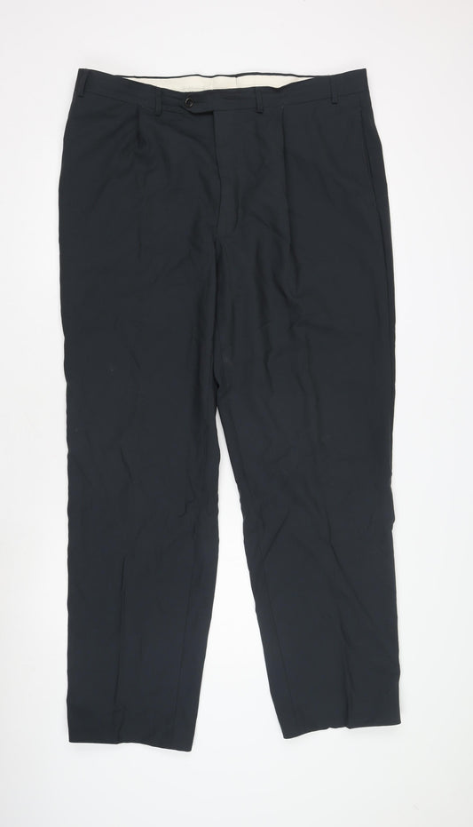 Mens UK Size 40 Balmain Regular Black Suit Trousers