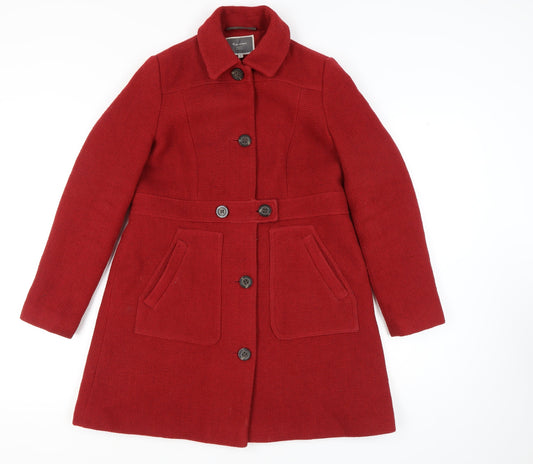 Womens UK Size 10 NEXT Red Overcoat