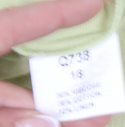 Damart Women's Green Elastic Waist Skirt Size 18