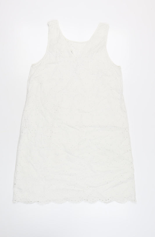 GAP Women's White Sleeveless Dress Size M