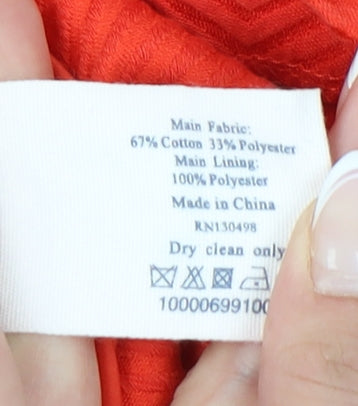 Jack Wills Women's Red Fit & Flare Dress Size 10