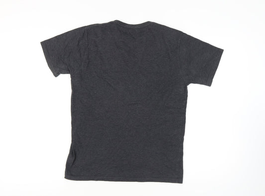 Saltrock Men's Black Graphic Print T-Shirt, Size S