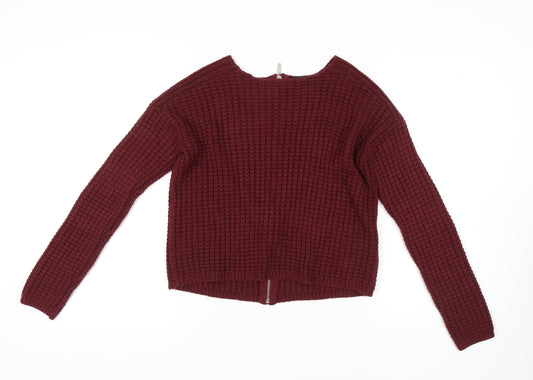 Womens UK Size 12 New Look Red Pullover Jumper