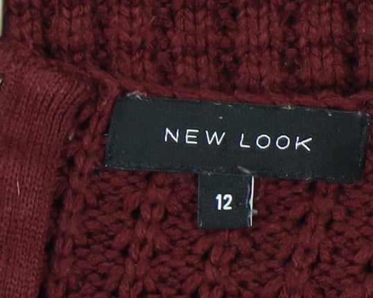 Womens UK Size 12 New Look Red Pullover Jumper