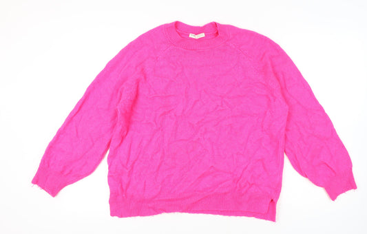 Womens UK Size 12 Pull & Bear Pink Pullover Jumper
