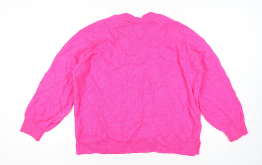Womens UK Size 12 Pull & Bear Pink Pullover Jumper