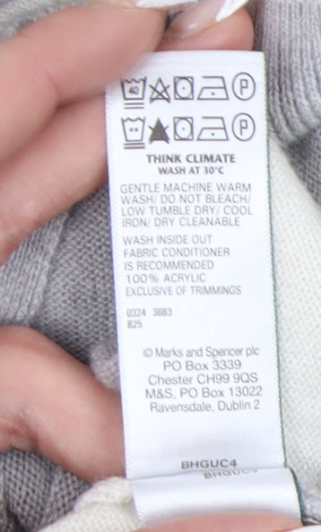 Womens UK Size 12 Marks and Spencer Ivory Pullover Jumper