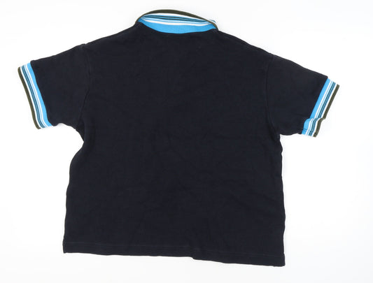 COS Men's Black Relaxed Polo Shirt L