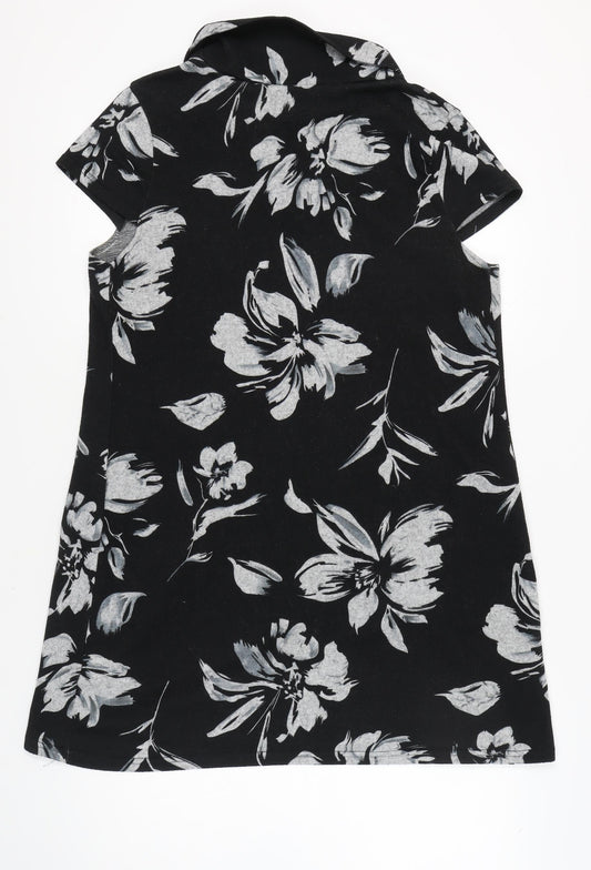 Izabel London Women Black Floral Plus Size Dress