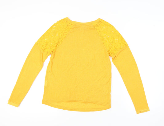 Womens UK Size S Only Yellow Basic Blouse