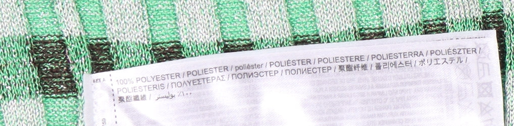 MNG Women's Green Check Skirt, Size M