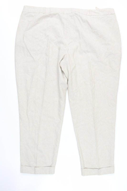 Womens UK Size 18 BHS Beige Trousers
