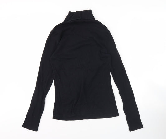 Womens UK Size 12 River Island Black Basic T-Shirt