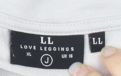 Love Leggings Women's White T-Shirt XL Relaxed Fit