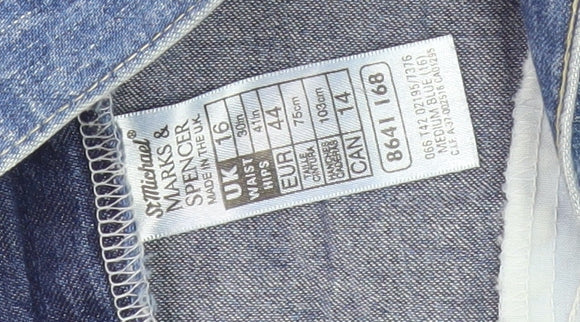 Marks and Spencer Womens Blue Denim Shorts Size 6