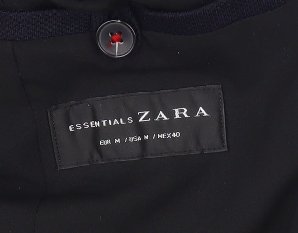 Mens UK Size 40 Zara Regular Blue Suit Jacket