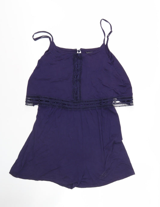 Womens UK Size 10 Dorothy Perkins One-Piece Purple Playsuit